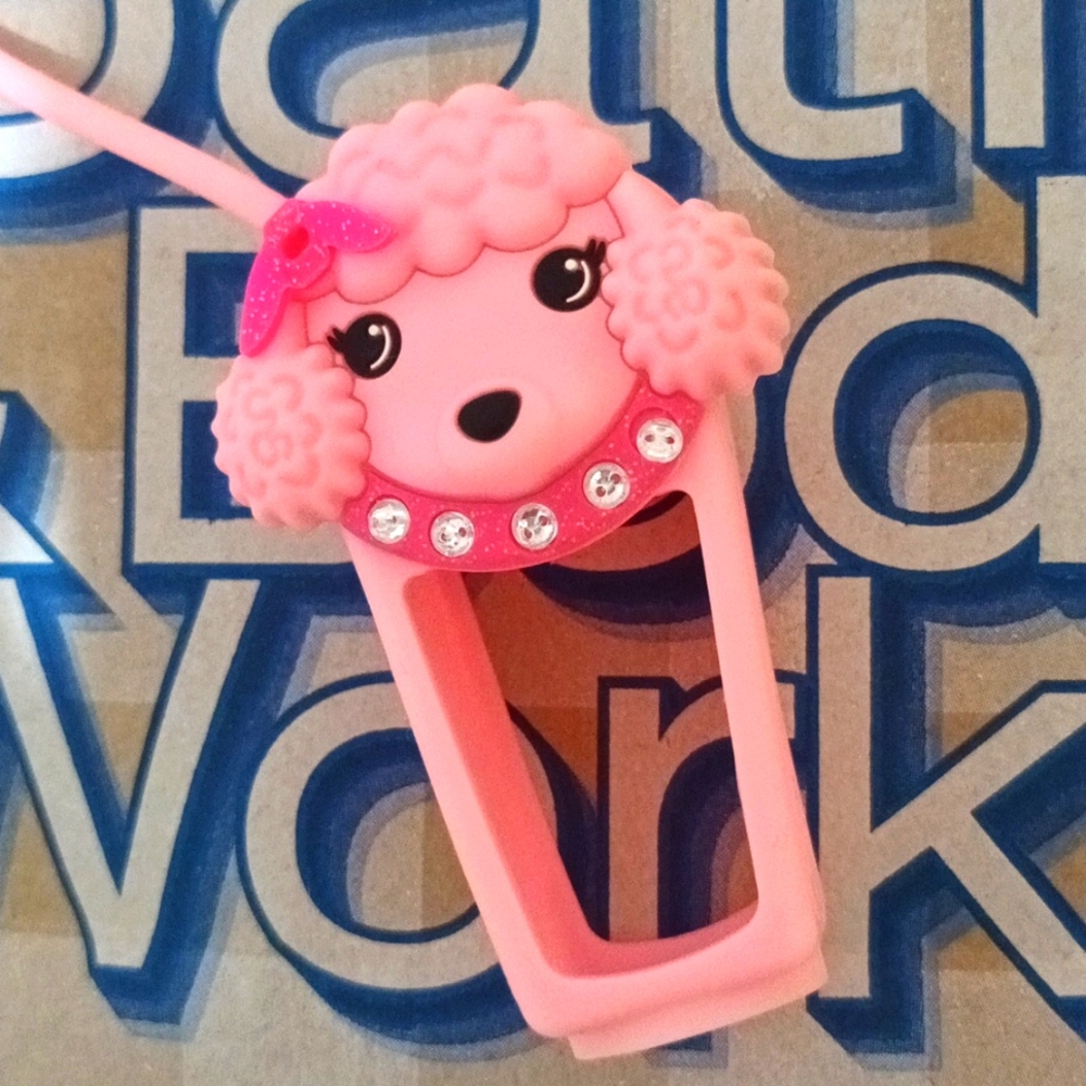 Pink Poodle Hand Sanitizer Holder